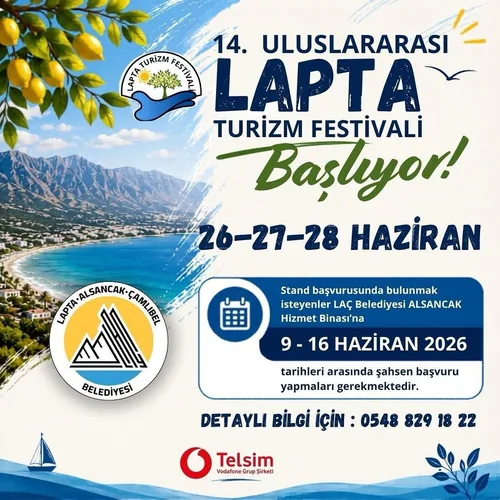 14. Uluslararası Lapta Turizm Festivali afişi
